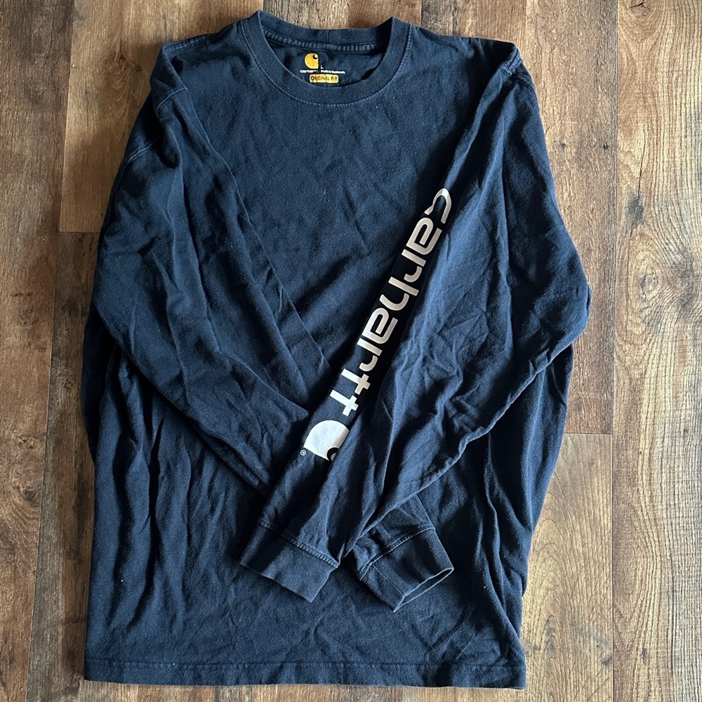 Carhartt Men's Navy Long Sleeve Tee